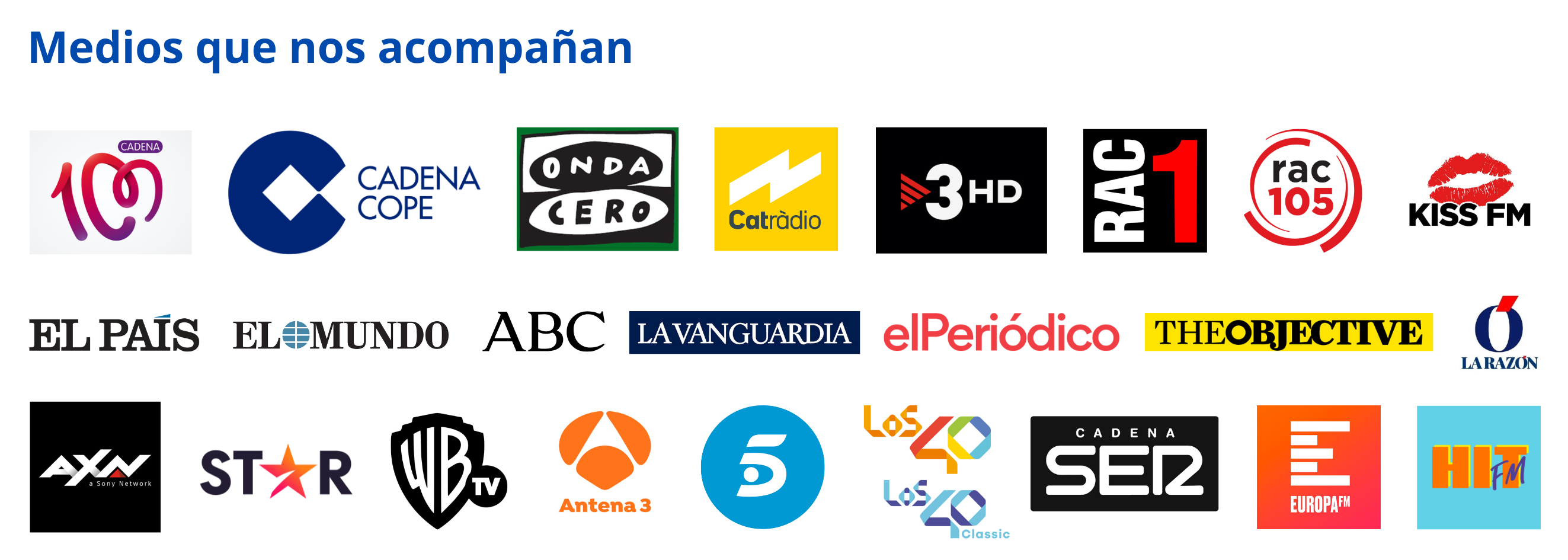 Medios y emisoras con los que colabora QuéPubli